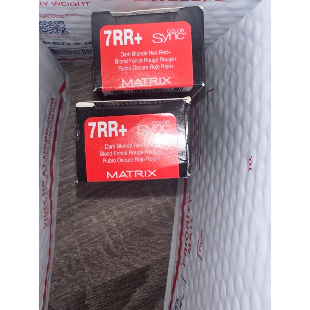Matrix Color Sync 7RR+ Dark‎ Blonde Red Red+ Demi Permanent Hair Color Lot of 2